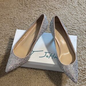 Betsy Johnson Scout Rhinestone Kitten Heels
